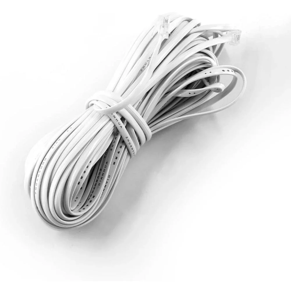 RJ11 to RJ11 Phone Cord, 50FT/15M Telephone Extension Cord Cable Line Wire for L